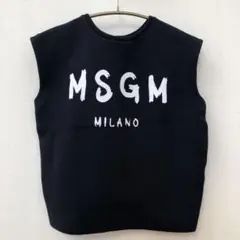 MSGM エムエスジイエム スウェット カットソー ノースリーブ ブラック 38