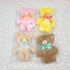 レトロなクマのぬいぐるみ ガチャ 4種セット