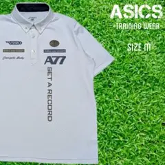 ASICS アシックス Ａ７７　半袖 ドライ ポロシャツ　Ｍ ホワイト