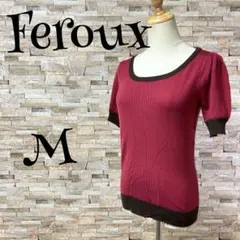 【フェルゥ /Feroux】　ニット　半袖　大人カジュアル　M　オンワード樫山