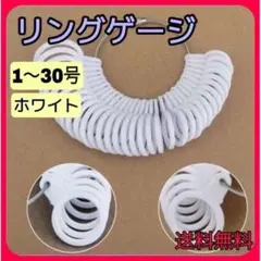 リングゲージ 1〜30号 ホワイト 指輪計測 プレゼント クリスマス