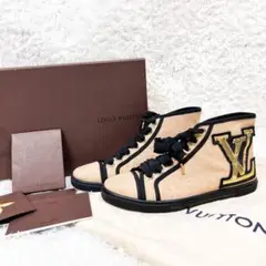 極美品✨付属品完備✨ルイヴィトン スニーカー ハイカット ロゴ スパンコール