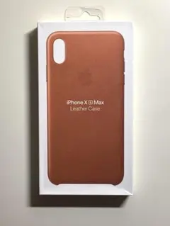 【新品】純正 iPhone XS Max レザーケース・サドルブラウン①