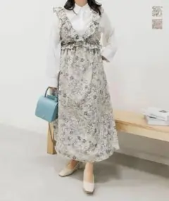 公式完売品 クレットオリジナル バックリボン花柄フリルワンピース