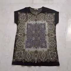美品 【CLAIRDE MASCULO】 総柄シャツ 【M】 アソート柄 サイケ