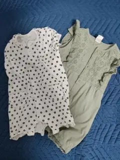 H&M フリル付きロンパース ドット柄ロンパース 80サイズ