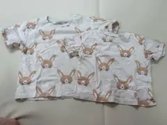 ウサギプリントTシャツ2枚セット