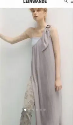 最終値下げ!LEINWANDEシアーワンショルダープリーツワンピース
