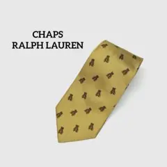 美品 CHAPS RALPH LAUREN ジャガード ポロベア クマ ネクタイ 美品 CHAPS RALPH LAUREN ジャガード ポロベア クマ ネクタイ