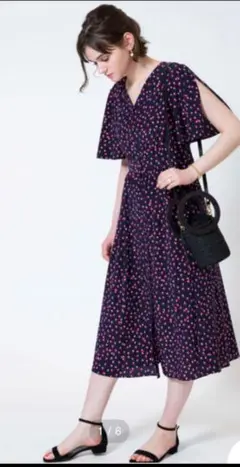 美品✨アルアバイル ワンピース フレア 総柄