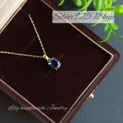 NC012✴ アイオライト オーバルファセットカット ネックレス