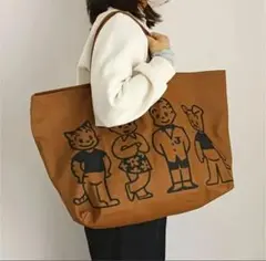 【新品未使用品】OSAMU GOODSナイロン製マーケットバッグ　ブラウン