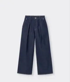 ライトデニムワイドパンツ丈標準