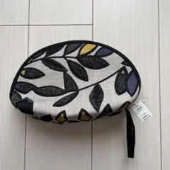 【未使用】ハーモニカ　大きめポーチ　葉　リーフ　ビーズ　28cm タグ付き