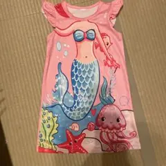 マーメイド柄ノースリーブワンピース