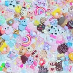 デコパーツ大量セット　ピンク　パール　うさぎ　くまさん　キャラクター　推し活