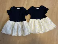 子供用　花柄ワンピース　お揃いコーデ