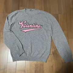 VALENTINOヴァレンティノ ピンクロゴニット ウールカシミヤニット