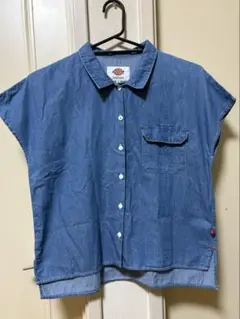Dickies デニムシャツ　ディッキーズ　レディースシャツ　デニム　半袖