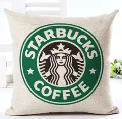 ✨大人気✨スタバ✨クッションカバー✨グリーン 45x45cm