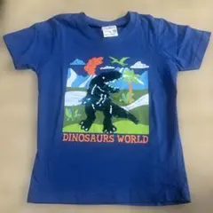 新品‼️恐竜のスパンコールTシャツ‼️120センチ青色