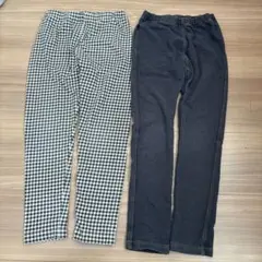 UNIQLO チェック柄 レギンスパンツ 120cm
