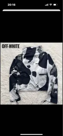 Off-Whiteオフホワイトprinted highcollar jacket