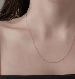 muku 金属アレルギー対応　1mmシアーチェーンネックレス/silver925