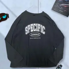《Dazy》 オーバーサイズシャツ カットソー M チャコール ビッグシルエット