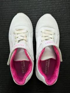 SKECHERS ホワイト ピンク スニーカー
