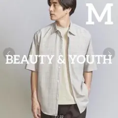 BEAUTY & YOUTH レギュラーフォルム テーパード シャツ　グレー　M