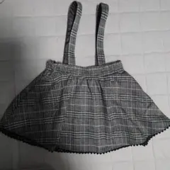 チェック柄 ジャンバースカート 100cm