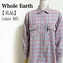 Whole Earth◎チェック 長袖シャツ M メンズ 春夏 アウトドア