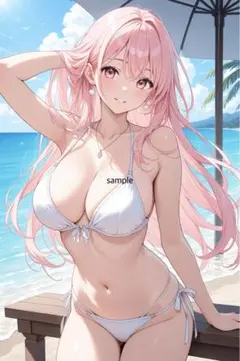 A2364 AIイラスト　美女 L版サイズ 1点物