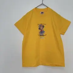 TND【XL】プリントTシャツ　イエロー　女の子　ラウンドネック　プルオーバー