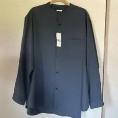 【新品タグ付】GU リラックスフィットバンドカラーシャツ XL