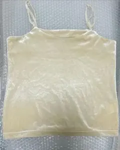 ベロア キャミソール ベージュ