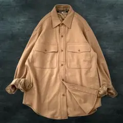 ハバーサック キャメル ウール フランネル シャツ