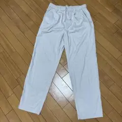 ホワイト グレー　無印良品　ストレートパンツ M