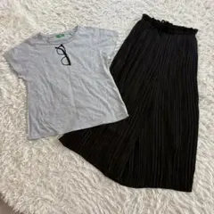 【セット】earth music&ecology Tシャツ ワイドフレアパンツ