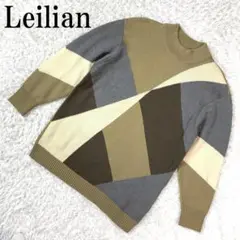 Leilian レリアン ハイネックセーター ベージュ 9 B9534