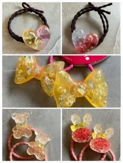 ★大特価★ やや大きめ　ビタミンカラー　ヘアゴムセット