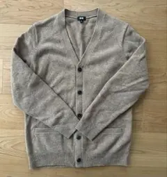UNIQLO ベージュ Vネック カーディガン Lサイズ