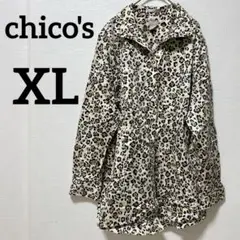 chico's【3 XL相当】ヒョウ柄 シャツ アニマル柄 レオパード柄