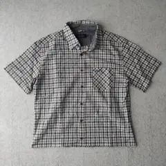 old unknown チェック シャツ 短丈 ボックスシルエット