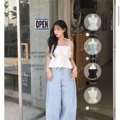 Amood キャミ　水色