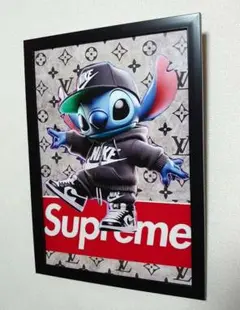 Supreme NIKEポスターフレーム付き壁掛けパロディA4サイズ