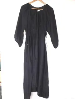 bunon シルクバックボタンドレス
