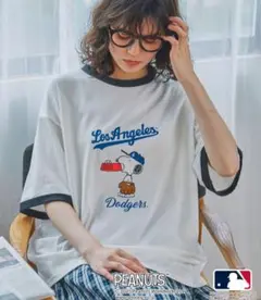 【PEANUT×MLB／SNOOPY×DODGERS】オーバーサイズ　Tシャツ