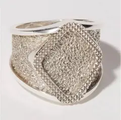 【人気】BOTTEGA VENETA シュバリエ 高級 リング レア シルバー